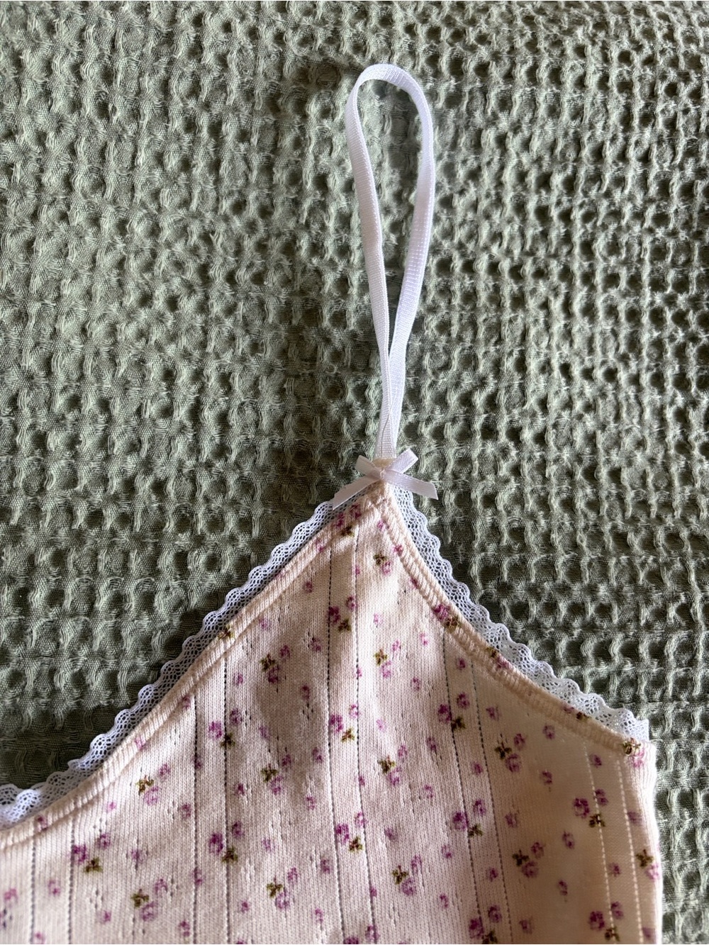 Cou Cou English Rose, Organic Cotton, Crop Cami. M - Picture 8 of 8